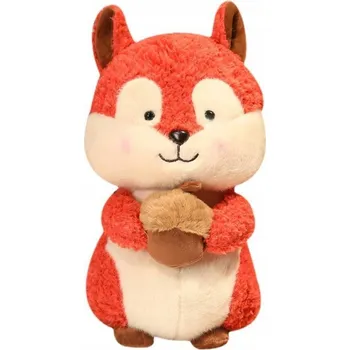 plyšák PLYŠOVÁ VEVERKA S OŘÍŠKEM 25CM – MĚKKÁ PLYŠOVÝ MAZLÍČEK PŘÍTULNÍČEK PRO DĚTI