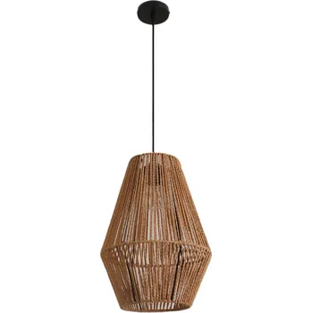 Závěsné svítidlo SIBU 30 cm Malé kovové + provaz 1xE27 Přírodní BOHO stropní