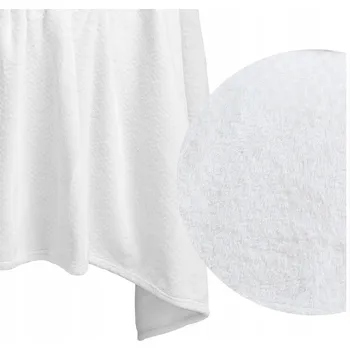 Prostěradlo MĚKKÁ DEKA PŘEHOZ NA POSTEL 70x150 CM MIKROVLÁKNO HEBOUČKÁ BÍLÁ WILLY