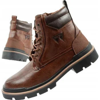 Pánská zimní obuv Pánské boty WRANGLER vysoké nad kotník kotníkové boty TREFOIL NEVADA hnědé 44