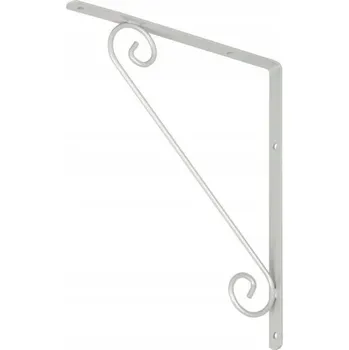 police Konzole na polici dekorativní kovaná 30x2x25 cm, starožitná stříbrná