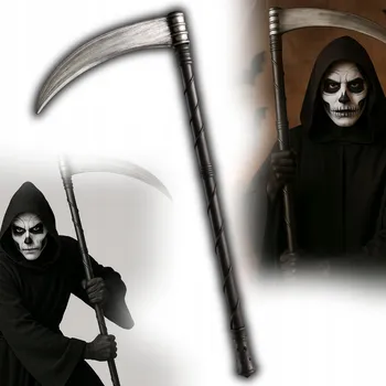 Karnevalový kostým Šroubovací kosa Smrtky – kostým Halloween, rekvizita, 80 cm