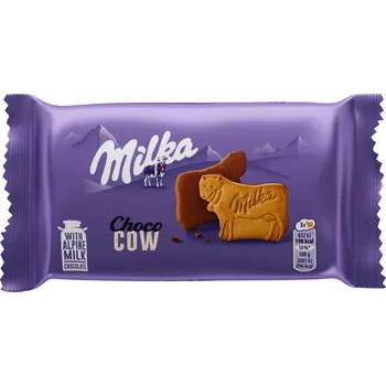 Milka Choco Cow sušenky polomáčené, mléčná čokoláda 40g cena za kartonové balení (Kartonové balení : 24 ks)