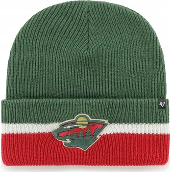 Čepice 47 Brand Pánská zimní čepice Minnesota Wild NHL Split Cuff ’47 CUFF KNIT Dark Green