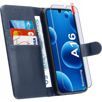 Pouzdro na mobilní telefon Flipové pouzdro KrainaGSM pro Samsung Galaxy A16, černé