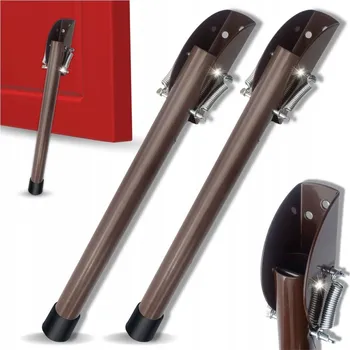 Nábytkové kování SILNÁ PODPĚRA ZÁPADKA GARÁŽOVÁ NOHA PRO DVEŘE VRATA 20/300MM SILNÁ HNĚDÁ