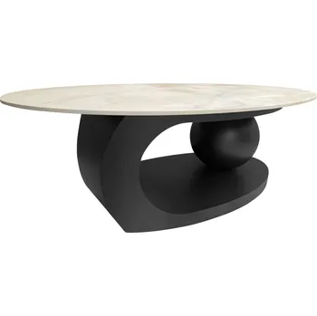 Konferenční stolek Max-i Konferenční stolek YATEL imitace mramoru / černá