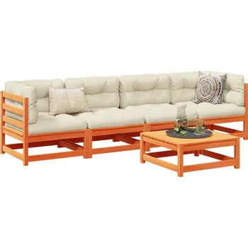 Zahradní lavice zahrada-XL 5dílná zahradní sedací souprava voskově hnědá masivní borovice 3299280