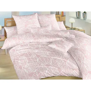 Povlečení Bavlněné francouzské povlečení 220x200, 2x 70x90 KOMFORT Max pudrový