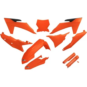 UFO sada plastů a kryty tlumičů KTM SX 125 / 250 / 300 TBI '23-'24, SX-F 250 / 350 / 450 '23-'24 (oranžová)