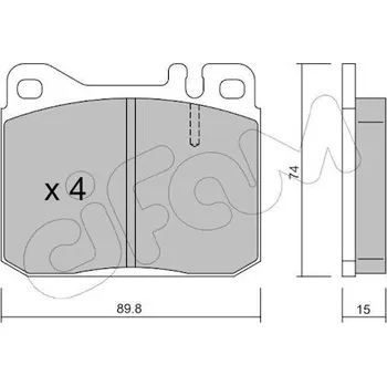 Brzdová destička Sada brzdových destiček, kotoučová brzda CIFAM CIF822-011-0