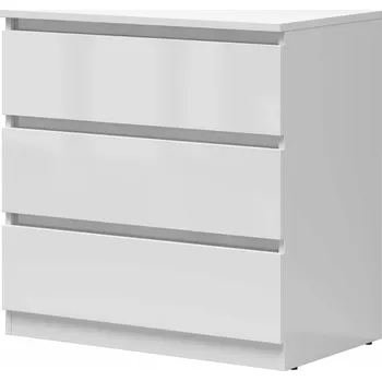 Komoda Black Red White Tetrix 2 (lesk bílý)