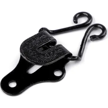 Kalhotový háček dvoudílný 060293 18 x 25 mm černý