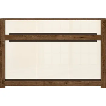 Komoda Black Red White Ruso KOM3D3S Dub april, Perlový lesk