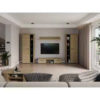 Obývací stěna MOB Rudby XL (dub olejový) (bez osvětlení)