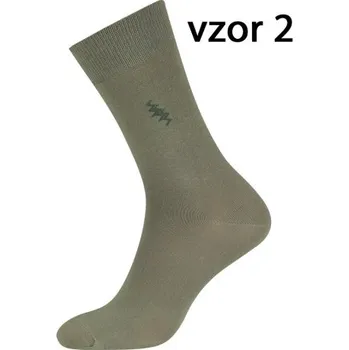 Dámské ponožky EVONA a.s. Pánské ponožky 5074 khaki vzor 2 Velikost: 39-42