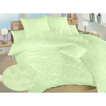 Luxusní damaškové povlečení Rokoko zelené 2x 70x90, 220x200