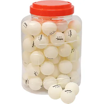 Pingpongová pálka SOFTEE Jar 60 míčků Softee 40 mm pro stolní tenis ANATOMICKÝ BÍLÁ