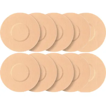 Tejpovací páska REVITY Ochranné náplasti pro senzory glukózy 7,5 x 7,5 cm - 10 ks BÉŽOVÁ