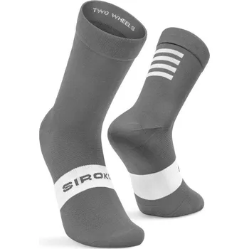 Pánské ponožky SIROKO Cyklistické ponožky S1 Gray Saas Stříbrošedá XL ŠEDÁ