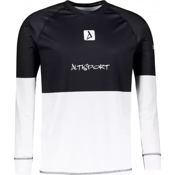 Pánské funkční termo triko s dlouhým rukávem premium ALTISPORT VOJ/ALM051TER01 ČERNOBÍLÁ S