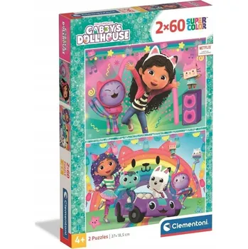 Puzzle Puzzle Gábinin Kouzelný Domek 24819 Super Barva 2x60 dílků Clementoni 4+