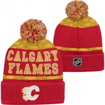 Dětská zimní čepice Calgary Flames NHL Puck Pattern Cuffed Pom