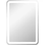 HOMCOM kleankin koupelnové zrcadlo LED 50 x 70 cm se 3 barvami světla a dotykovým spínačem, IP44, automatická ochrana proti zamlžení, paměťová funkce, tvrzené sklo stříbrné | Aosom.de