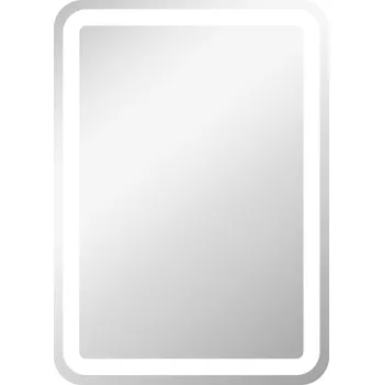 Zrcadlo HOMCOM kleankin koupelnové zrcadlo LED 50 x 70 cm se 3 barvami světla a dotykovým spínačem, IP44, automatická ochrana proti zamlžení, paměťová funkce, tvrzené sklo stříbrné | Aosom.de