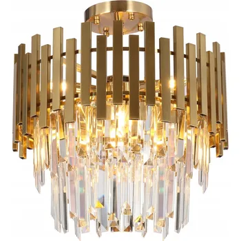 Stropní Svítidlo zlaté křišťály 6xE14 Milagro ML8810