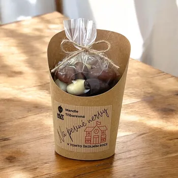 Nutworld.cz Mandle TŘÍBAREVNÉ v celofánku a kelímku 180g NA PEVNÉ NERVY