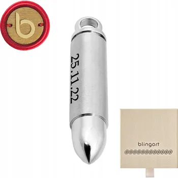 Přívěsek Ocelový pánský přívěsek nábojnice S GRAVÍROVÁNÍM