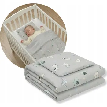 Povlečení Dvoudílné Povlečení s bavlna výplní 75x65 Fiki Miki peřina šedá