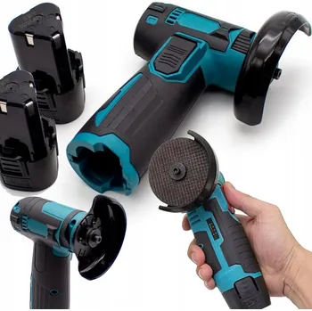 úhlová bruska PŘENOSNÁ MINI ÚHLOVÁ BRUSKA BRUSKA 2x 21V ACU 76MM KOTOUČ