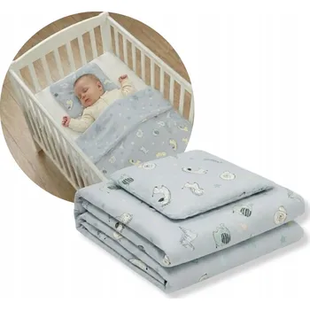 Povlečení Dvoudílné Povlečení s bavlna výplní 75x65 Fiki Miki peřina modrá