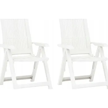 Zahradní židle VidaXL plast bílá