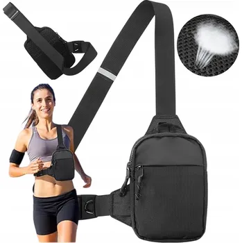 Unisex ledvinka nylonová voděodolná černá