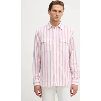 Pánská móda Košile Tommy Hilfiger MW0MW41687 růžová 30X, vel. M