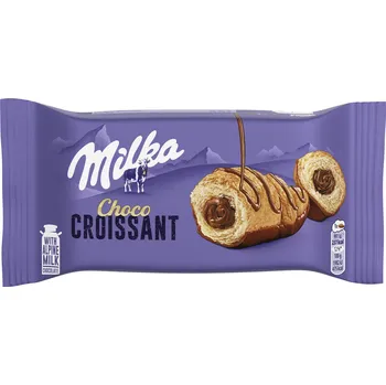 Milka Croissant čokoládová náplň 50g cena za kartonové balení (Kartonové balení : 16 ks)