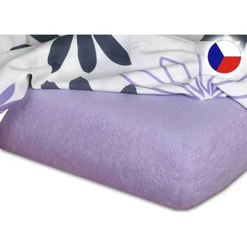 Froté prostěradlo do postýlky 70x140 EXCLUSIVE fialové