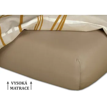 Bytový textil Jersey prostěradlo na vysokou matraci 90x200x25 EXCLUSIVE Opál