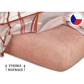 Prostěradlo Froté prostěradlo na vysokou matraci 180x200 EXCLUSIVE Béžová