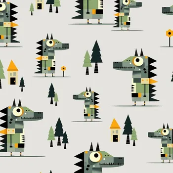 Zbytek - Teplákovina Takoy 150cm krokodýl Lucas