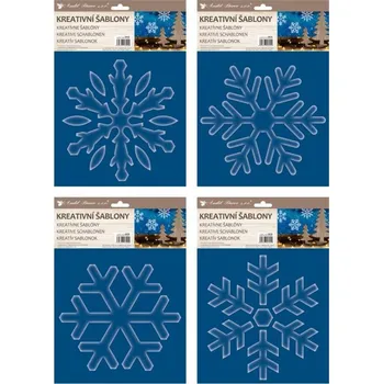Kreativní šablony - velké vločky - 25 x 35 cm&nbsp;- 6635