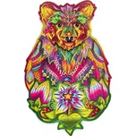 Dřevěné barevné puzzle – medvěd