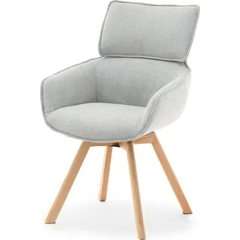 Křeslo Mebel Partner Doris (šedá + dub)