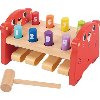 Dřevěná hračka Zatloukání dřevěných kolíků