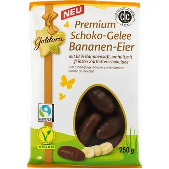 Cukrovinka Goldora Velikonoční banánky v čokoládě 250g