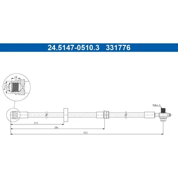 Brzdová hadice Brzdová hadice ATE 24.5147-0510.3