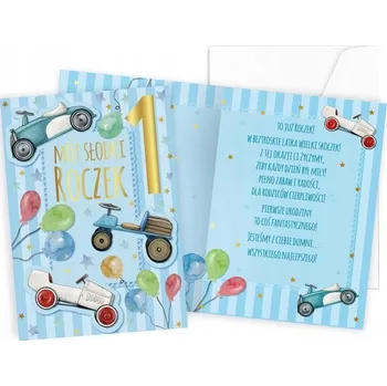 Obraz Přání Q-159 k 1. Narozeninám (roček, číslice, autíčka)